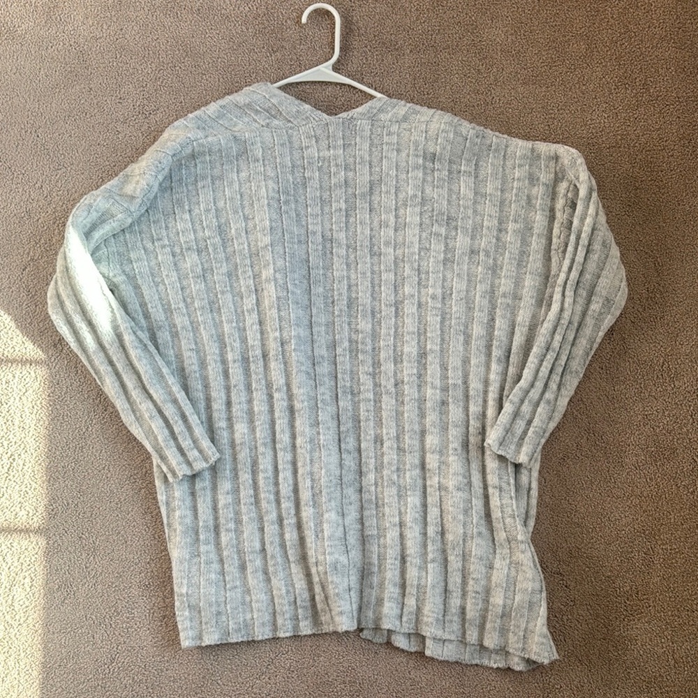 Cozy Gray Open-Front Sweater - Picture 3 of 3